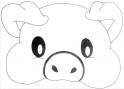 dibujo Careta Cerdito