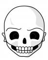 dibujo Mscara de calavera, Halloween ,colorear y recortar