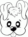 dibujo Mscara de conejita ,colorear y recortar