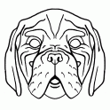 dibujo Mscara de perro labrador ,colorear y recortar